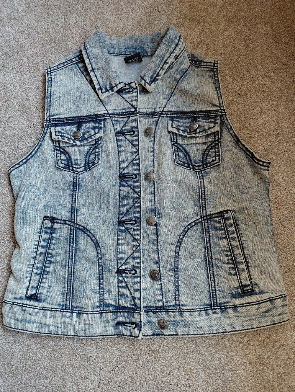 Urban Planet Light Wash Denim Vest